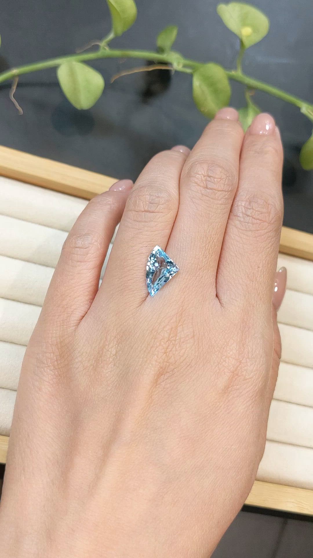 3.58 Ct. Sky Blue Topaz from Brazil Size Video