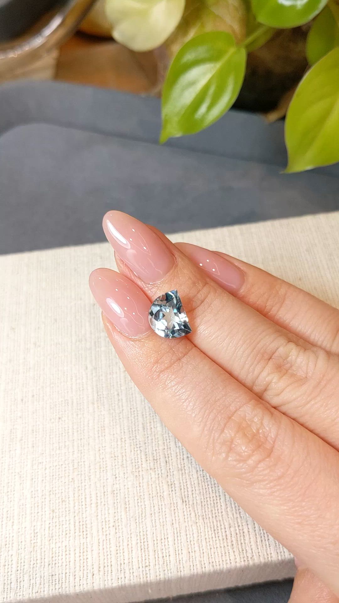 3.37 Ct. Sky Blue Topaz from Brazil Size Video