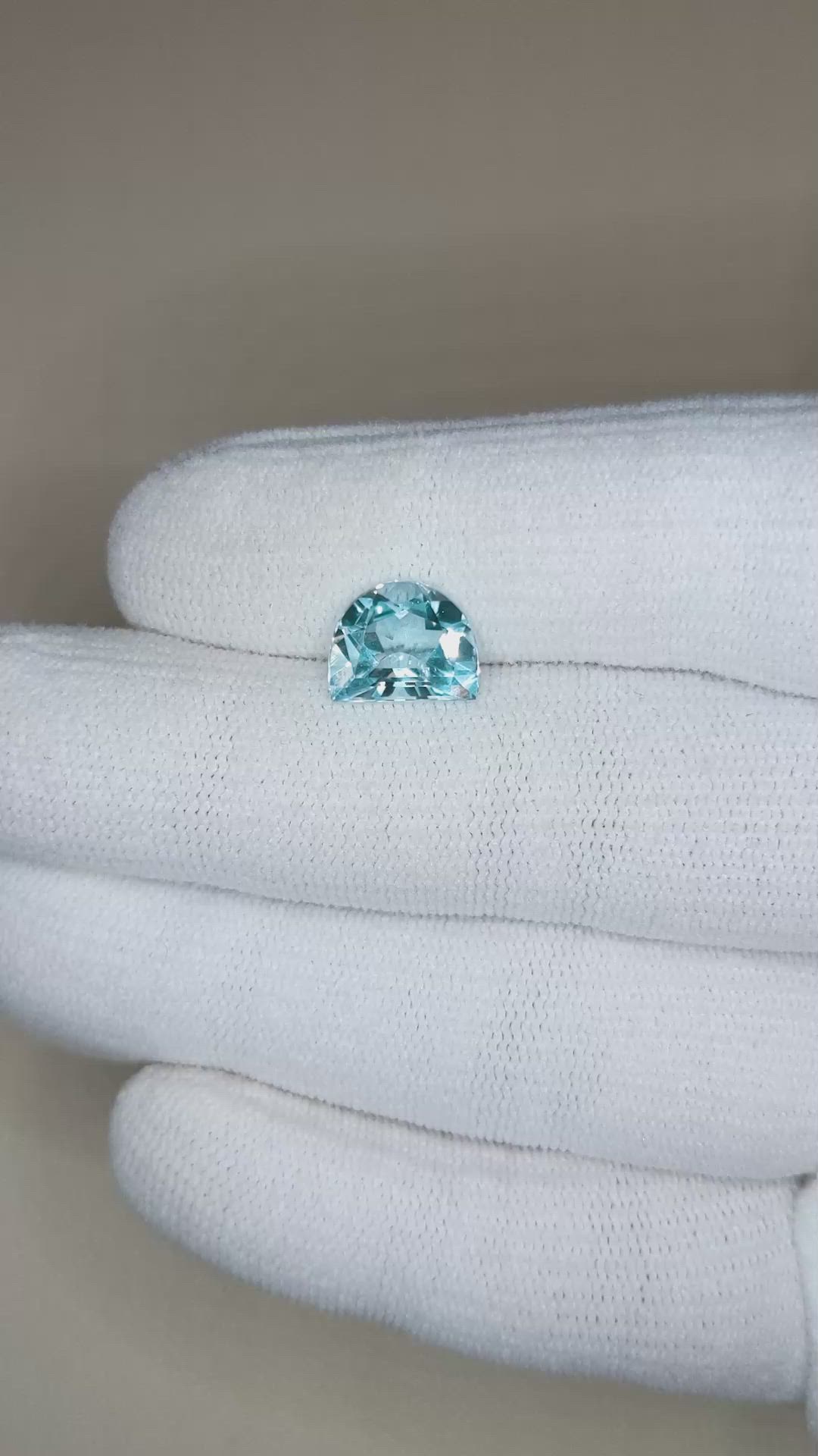 3.37 Ct. Sky Blue Topaz from Brazil Size Video