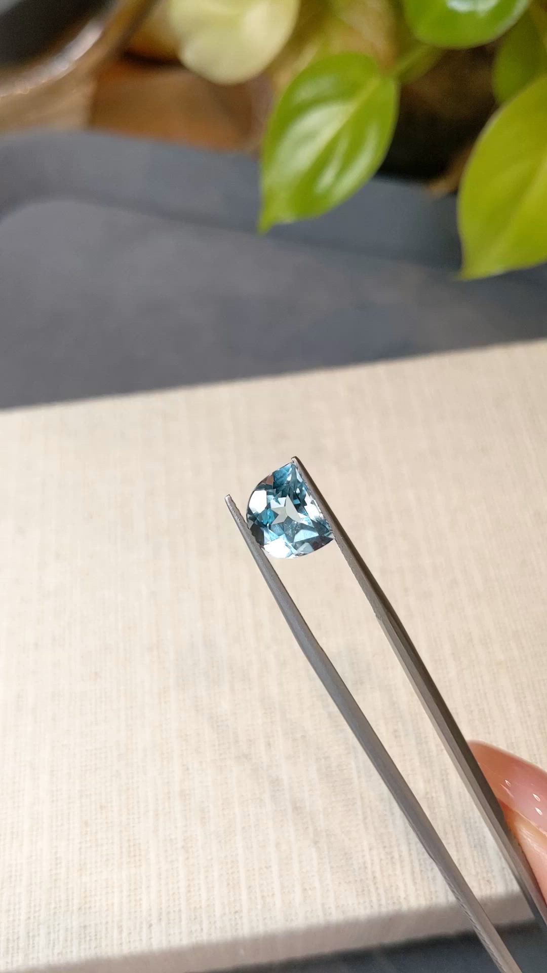 3.37 Ct. Sky Blue Topaz from Brazil Size Video