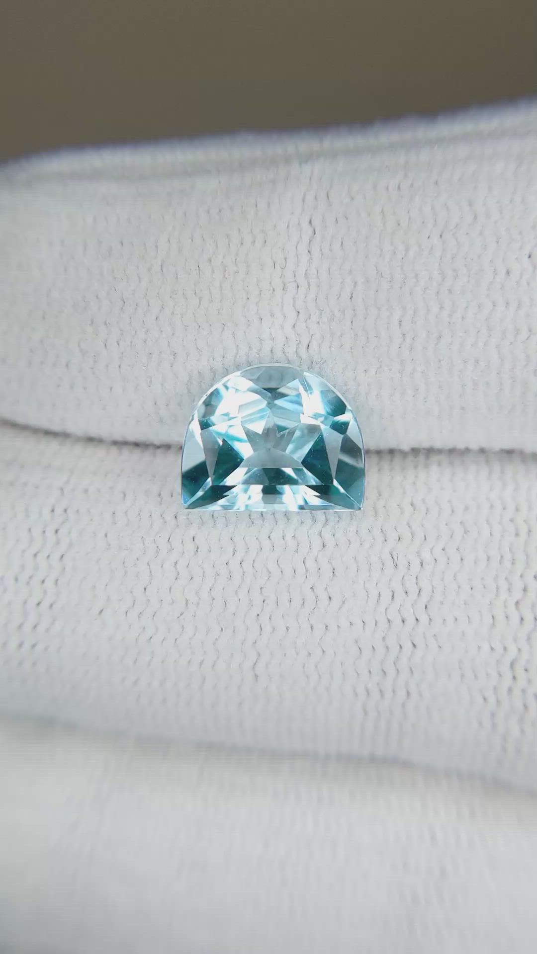 3.37 Ct. Sky Blue Topaz from Brazil Size Video