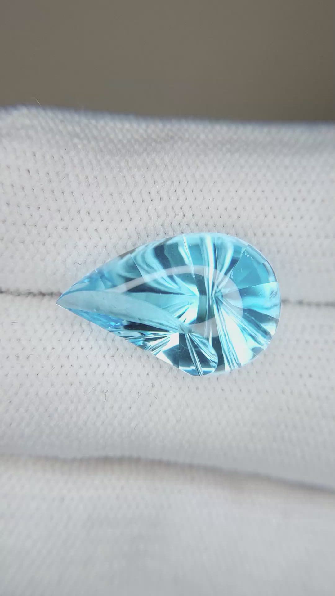 13.39 Ct. Swiss Blue Topaz from Brazil Size Video