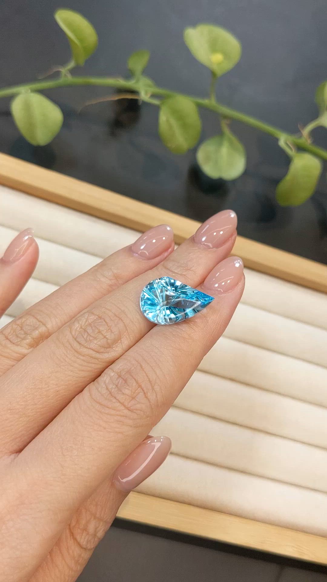 13.39 Ct. Swiss Blue Topaz from Brazil Size Video