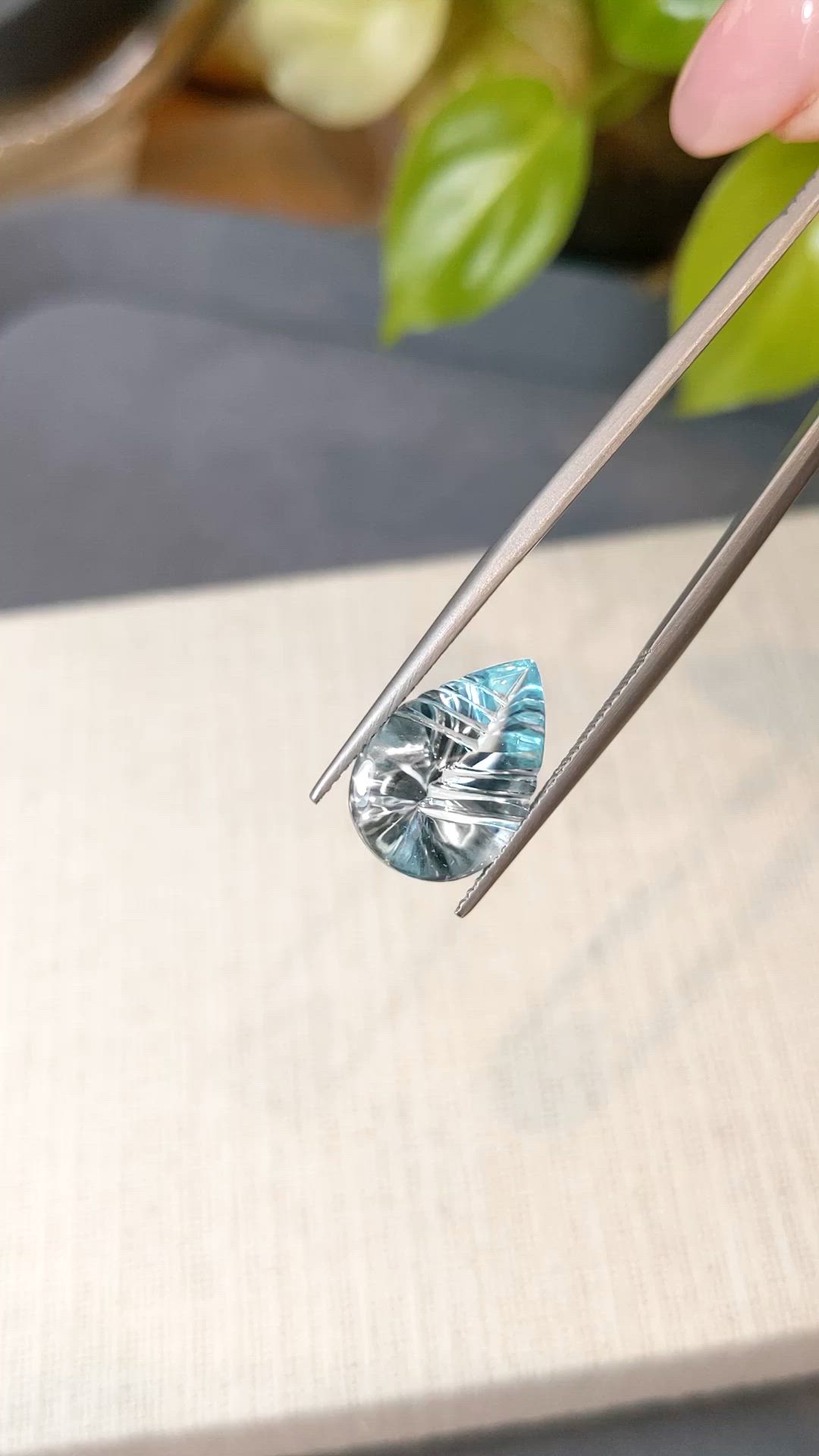 6.46 Ct. Sky Blue Topaz from Brazil Size Video