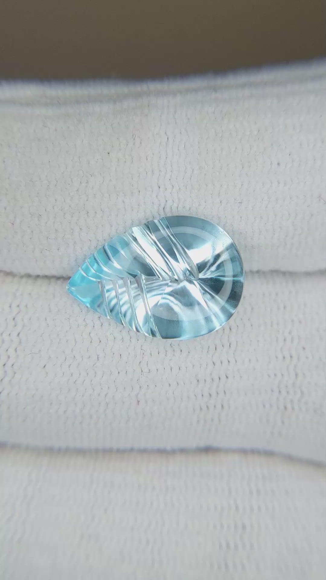 6.46 Ct. Sky Blue Topaz from Brazil Size Video