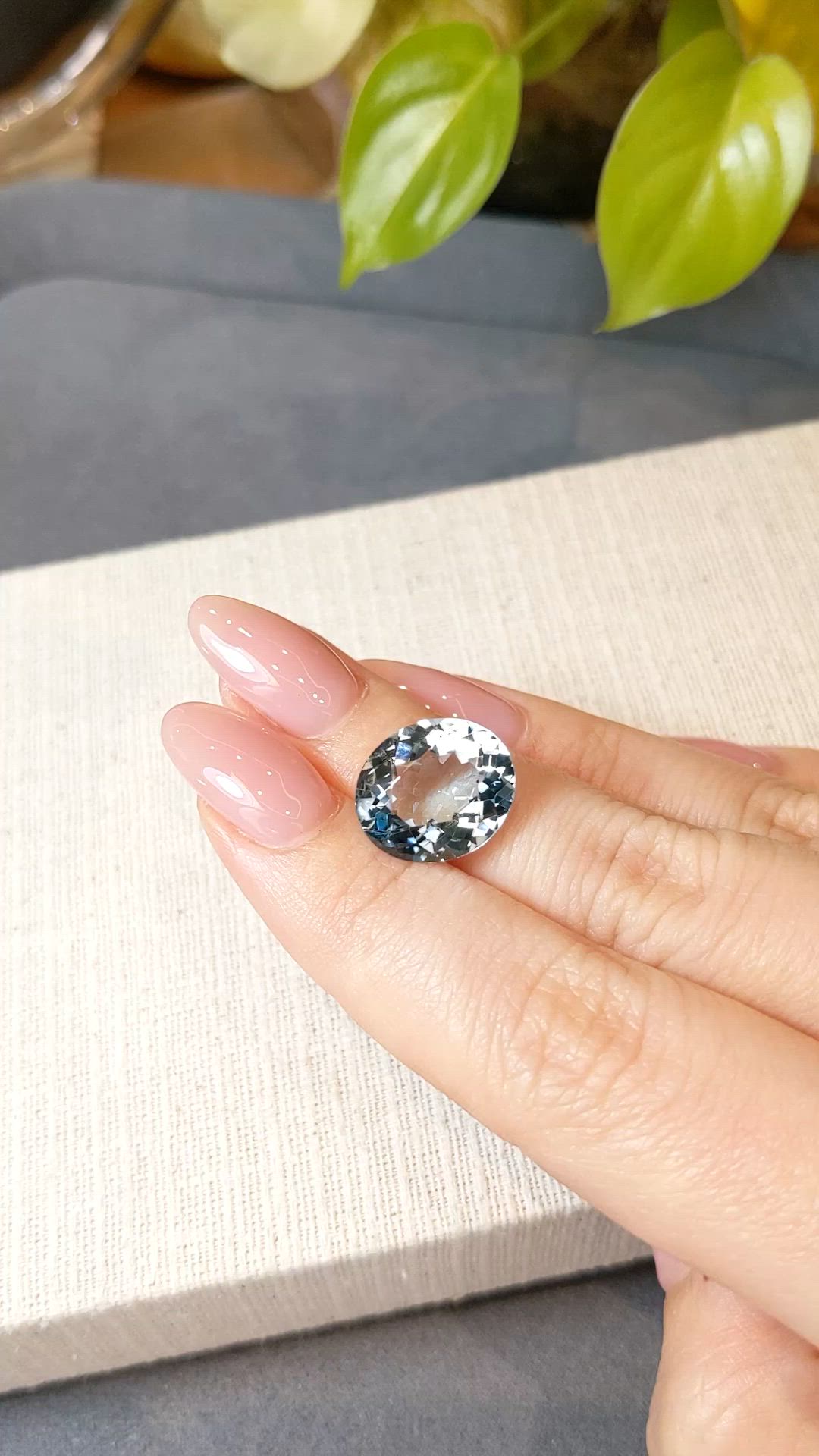 9.70 Ct. Sky Blue Topaz from Brazil Size Video