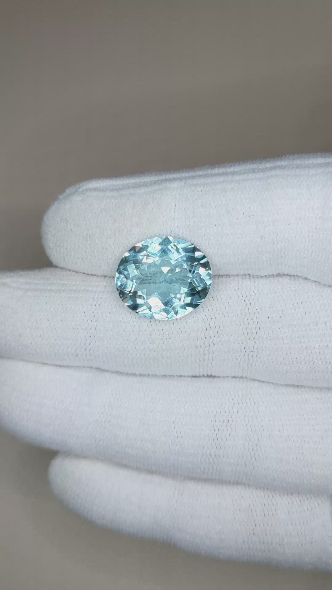 9.70 Ct. Sky Blue Topaz from Brazil Size Video