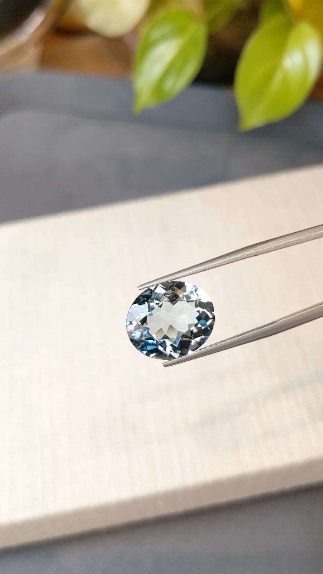 9.70 Ct. Sky Blue Topaz from Brazil Size Video