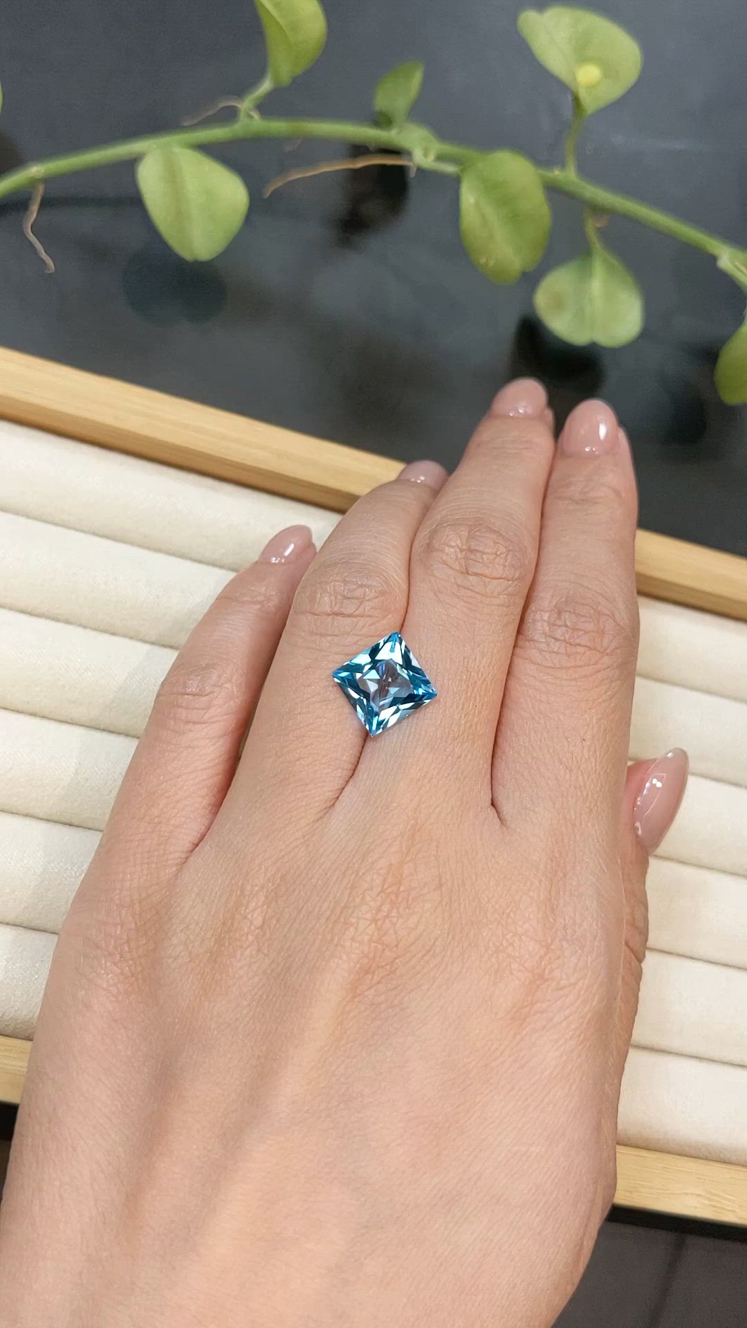 5.08 Ct. Blue Topaz from Brazil Size Video