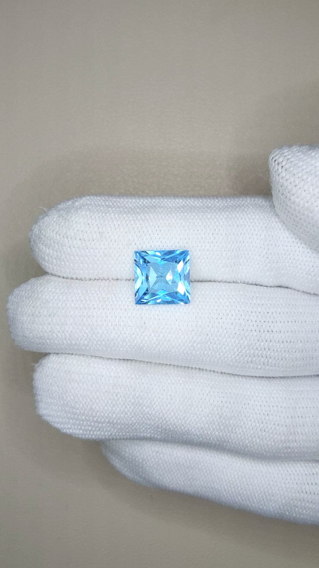 5.08 Ct. Blue Topaz from Brazil Size Video