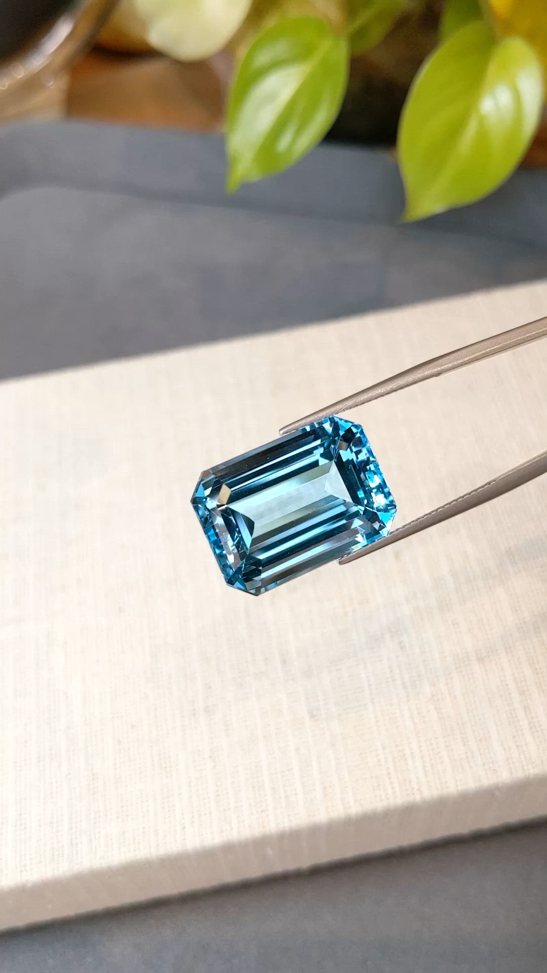 34.25 Ct. Blue Topaz from Brazil Size Video