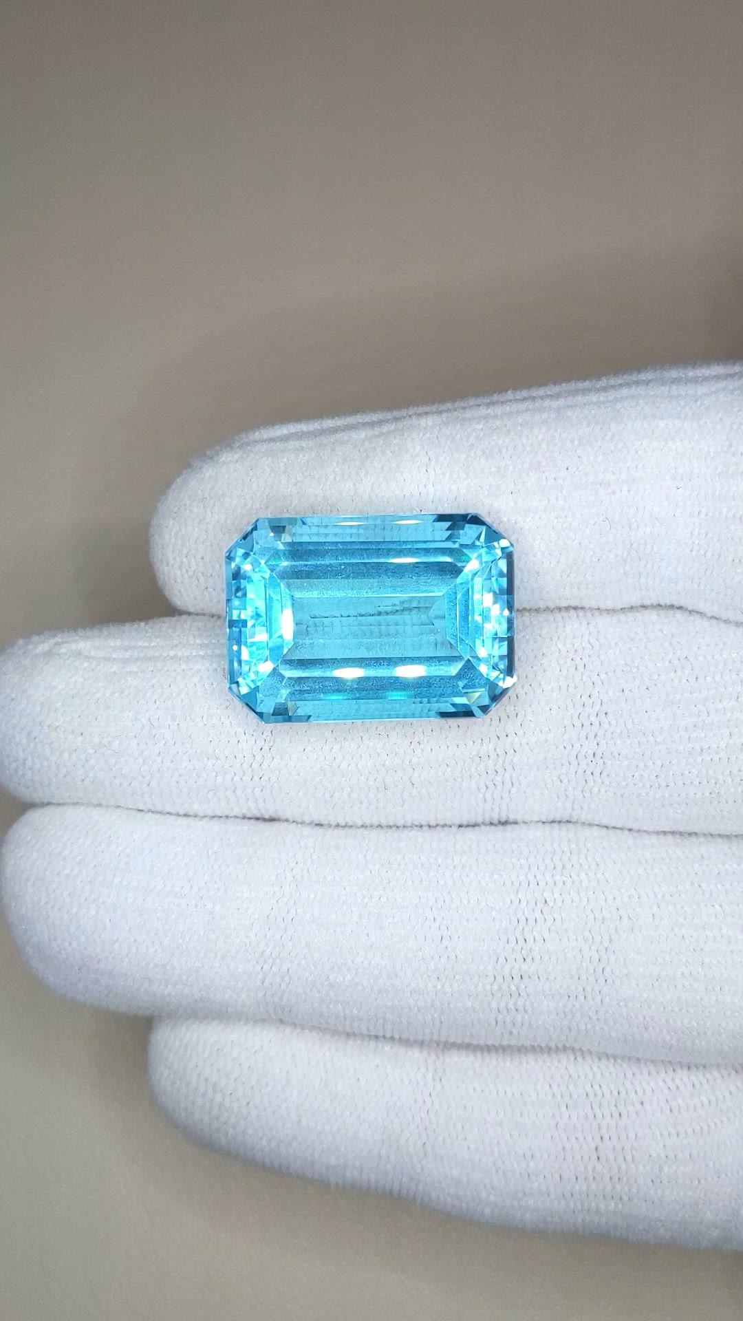 34.25 Ct. Blue Topaz from Brazil Size Video