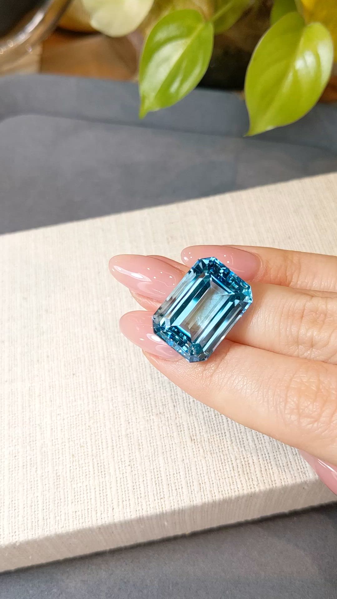 34.25 Ct. Blue Topaz from Brazil Size Video