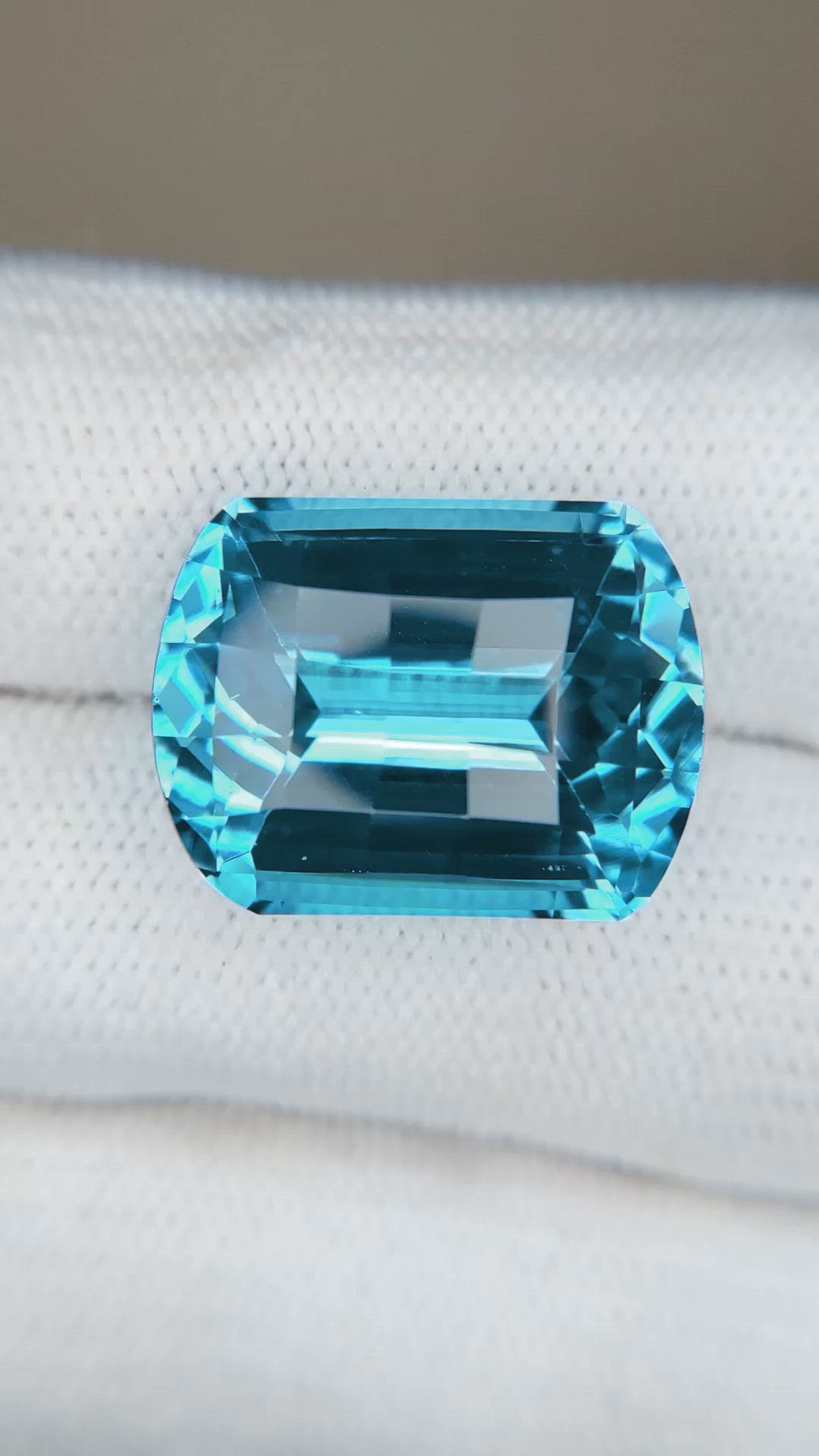24.74 Ct. Blue Topaz from Brazil Size Video