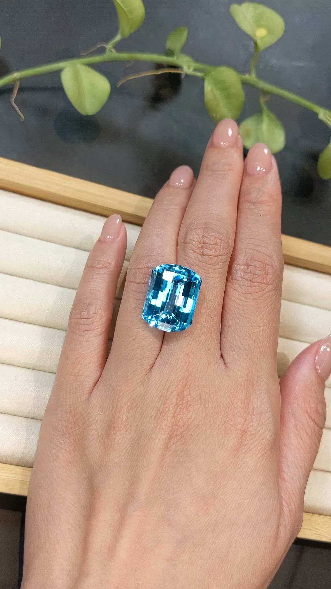 24.74 Ct. Blue Topaz from Brazil Size Video