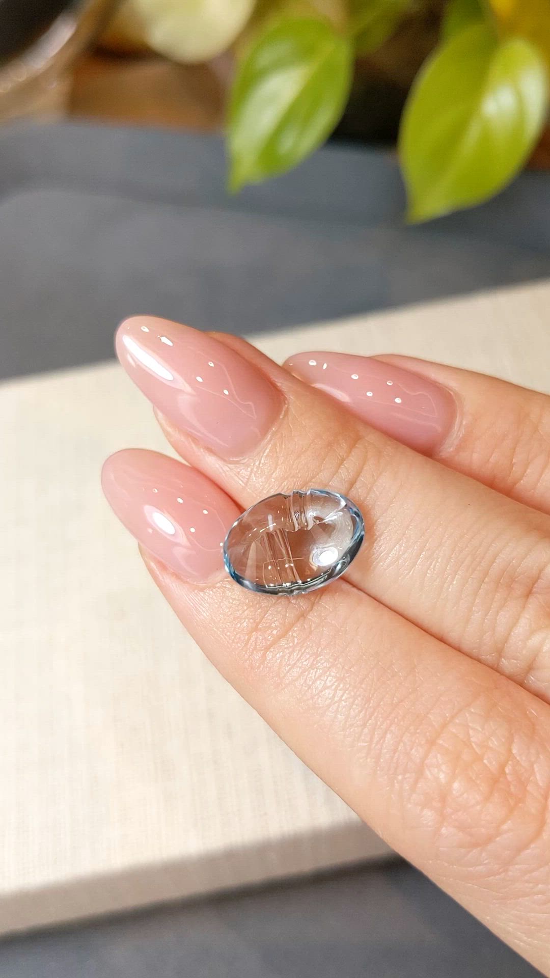6.83 Ct. Blue Topaz from Brazil Size Video