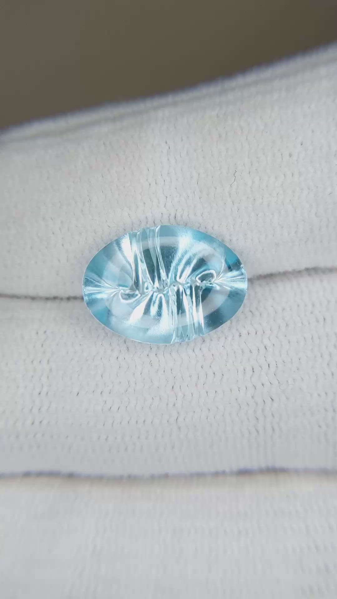 6.83 Ct. Blue Topaz from Brazil Size Video