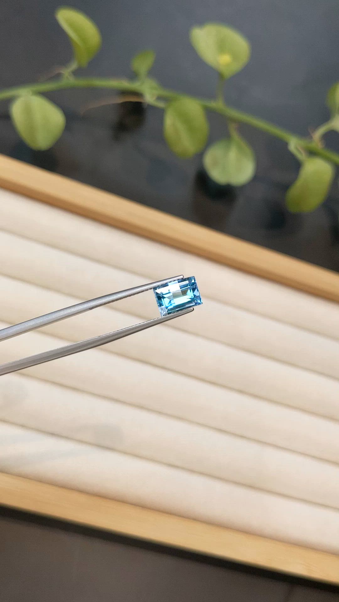 2.98 Ct. Swiss Blue Topaz from Brazil Size Video