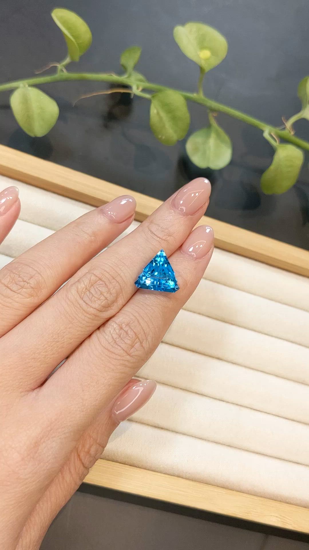 7.87 Ct. Swiss Blue Topaz from Brazil Size Video