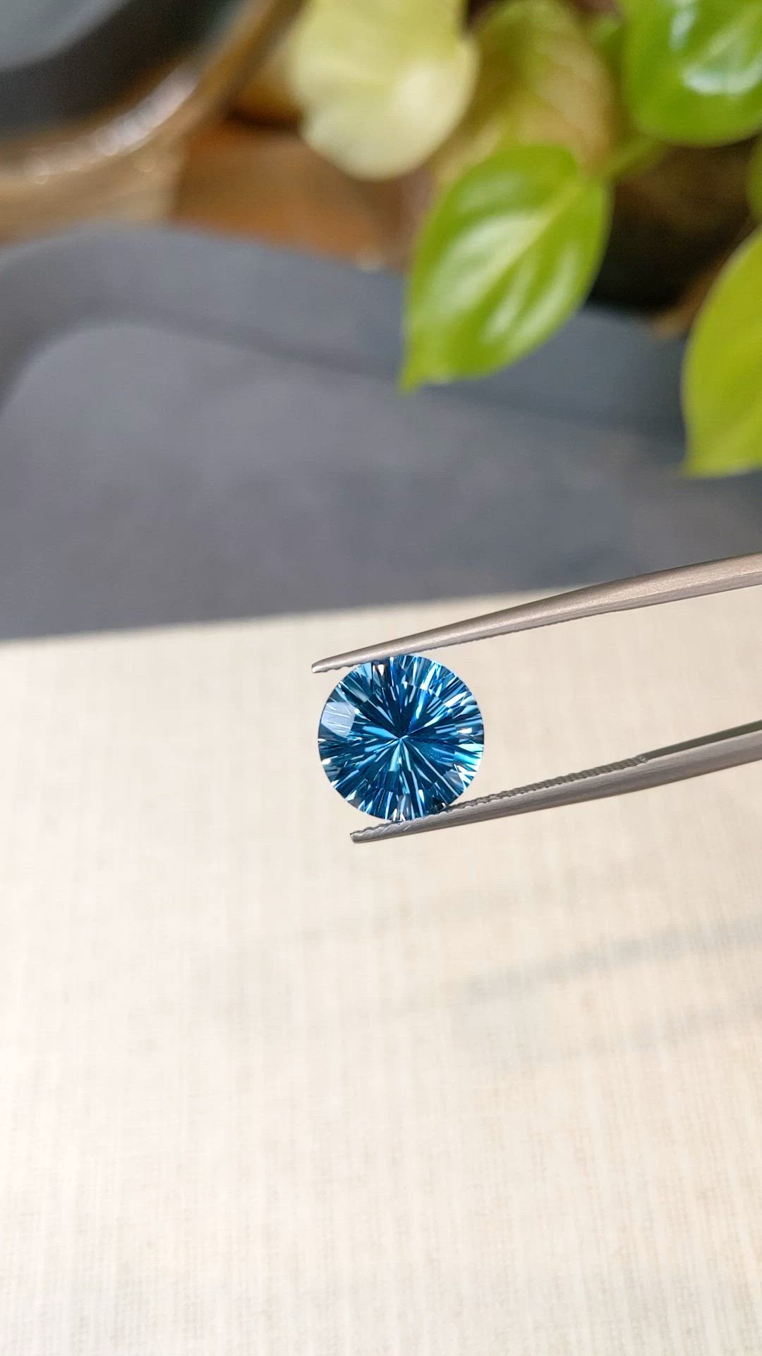 5.44 Ct. Swiss Blue Topaz from Brazil Size Video