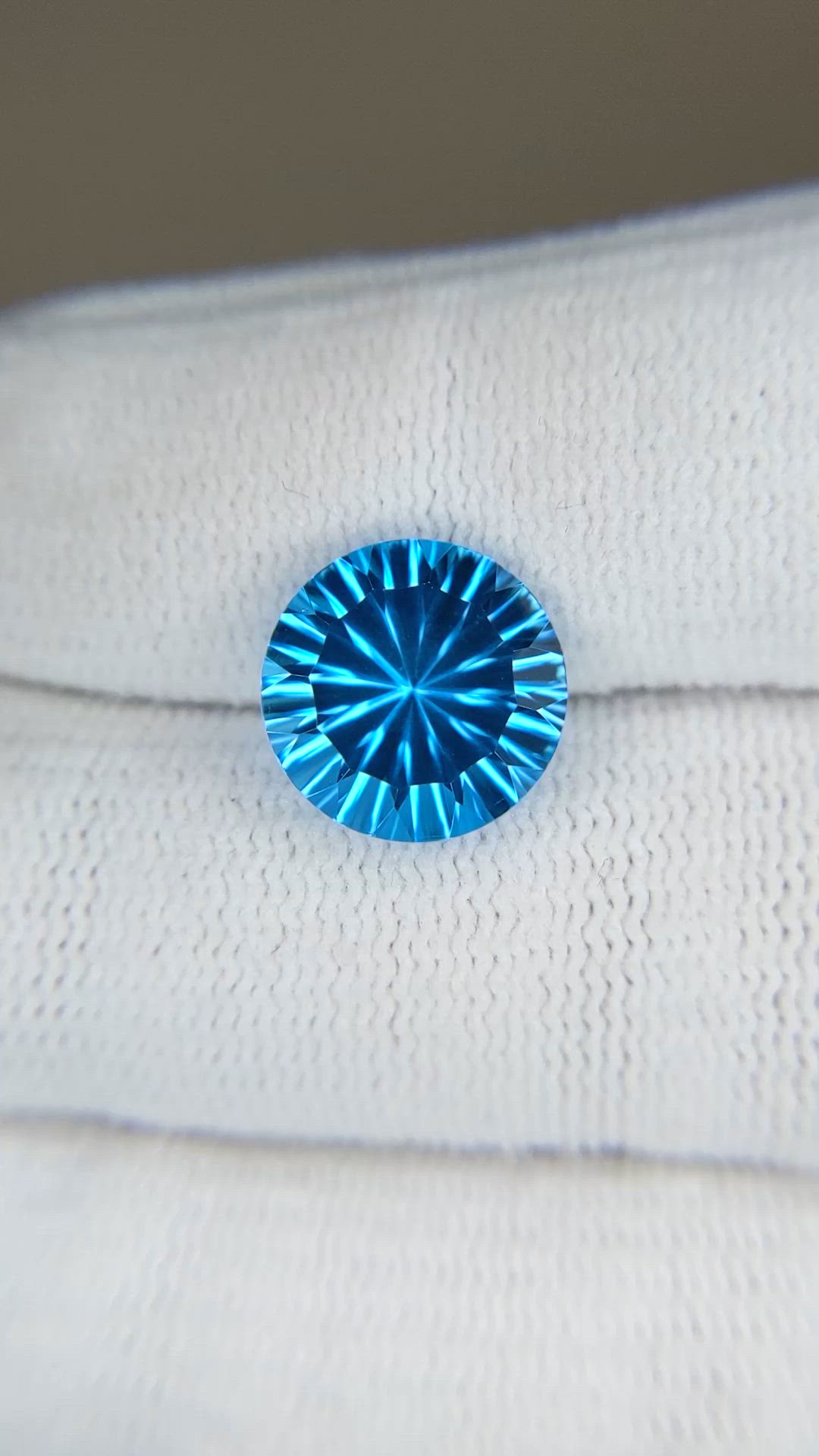 5.44 Ct. Swiss Blue Topaz from Brazil Size Video