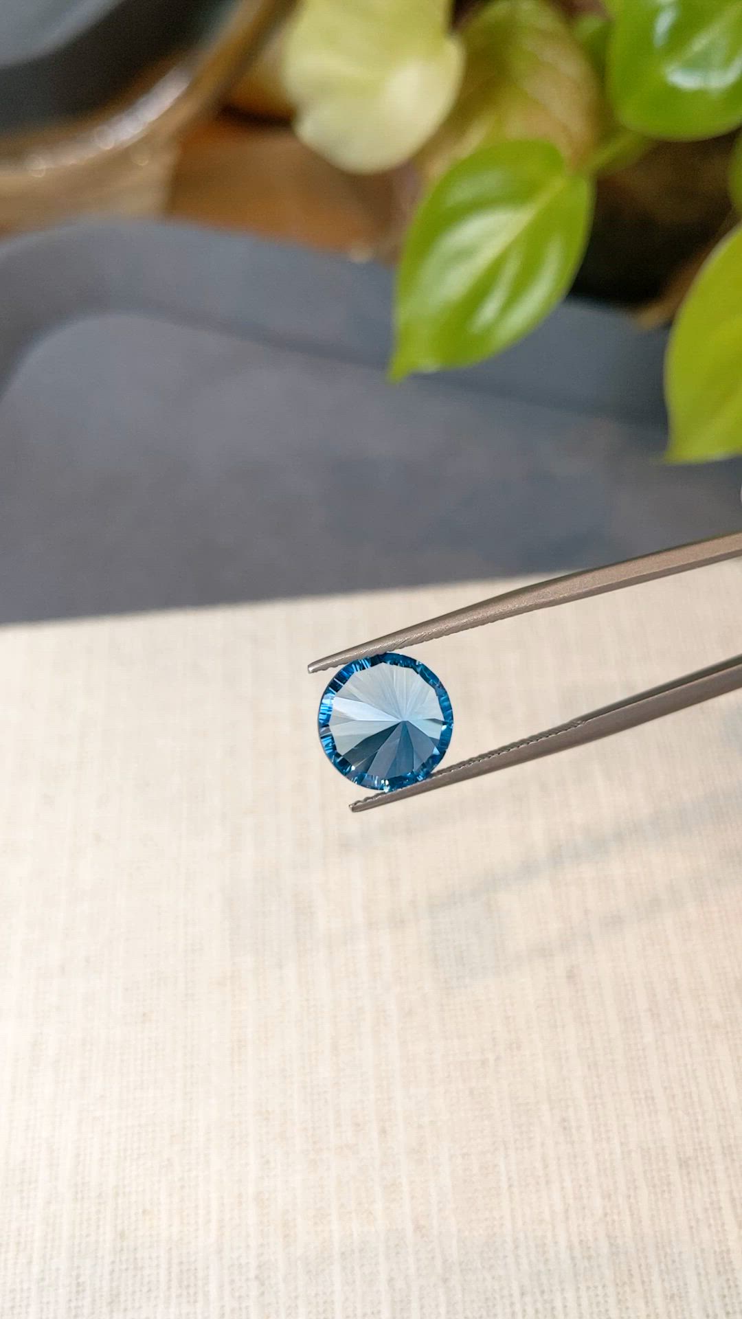 5.44 Ct. Swiss Blue Topaz from Brazil Size Video