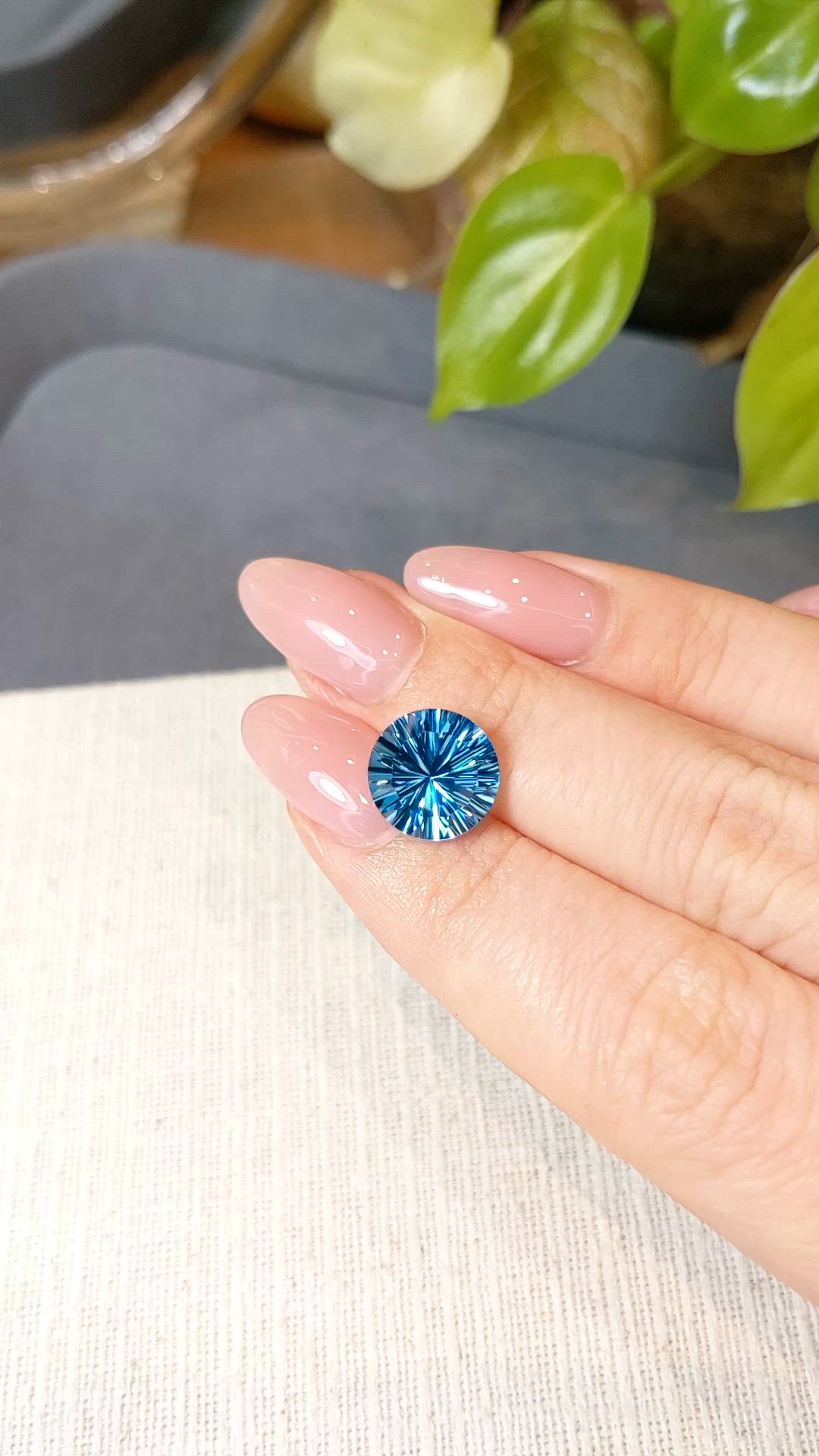 5.44 Ct. Swiss Blue Topaz from Brazil Size Video