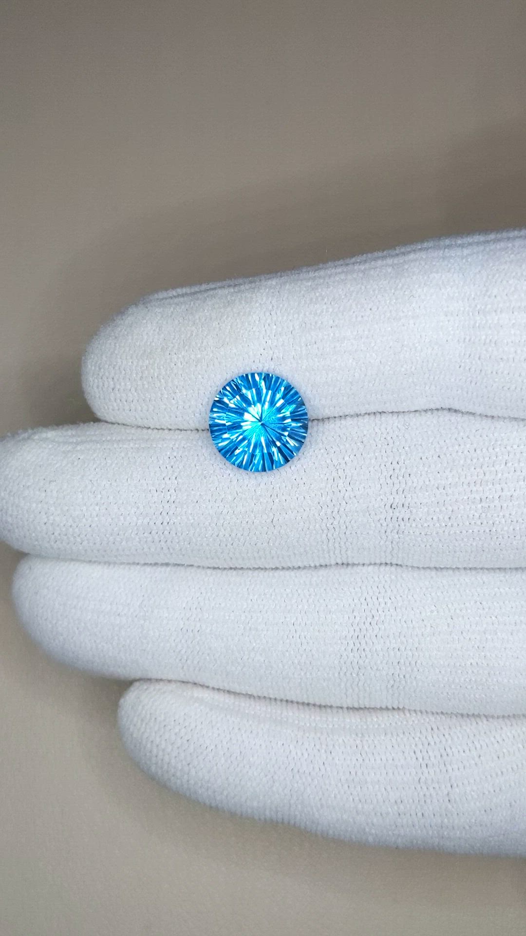 5.44 Ct. Swiss Blue Topaz from Brazil Size Video