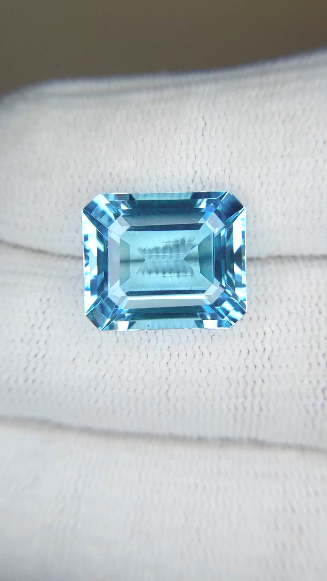 11.73 Ct. Sky Blue Topaz from Brazil Size Video