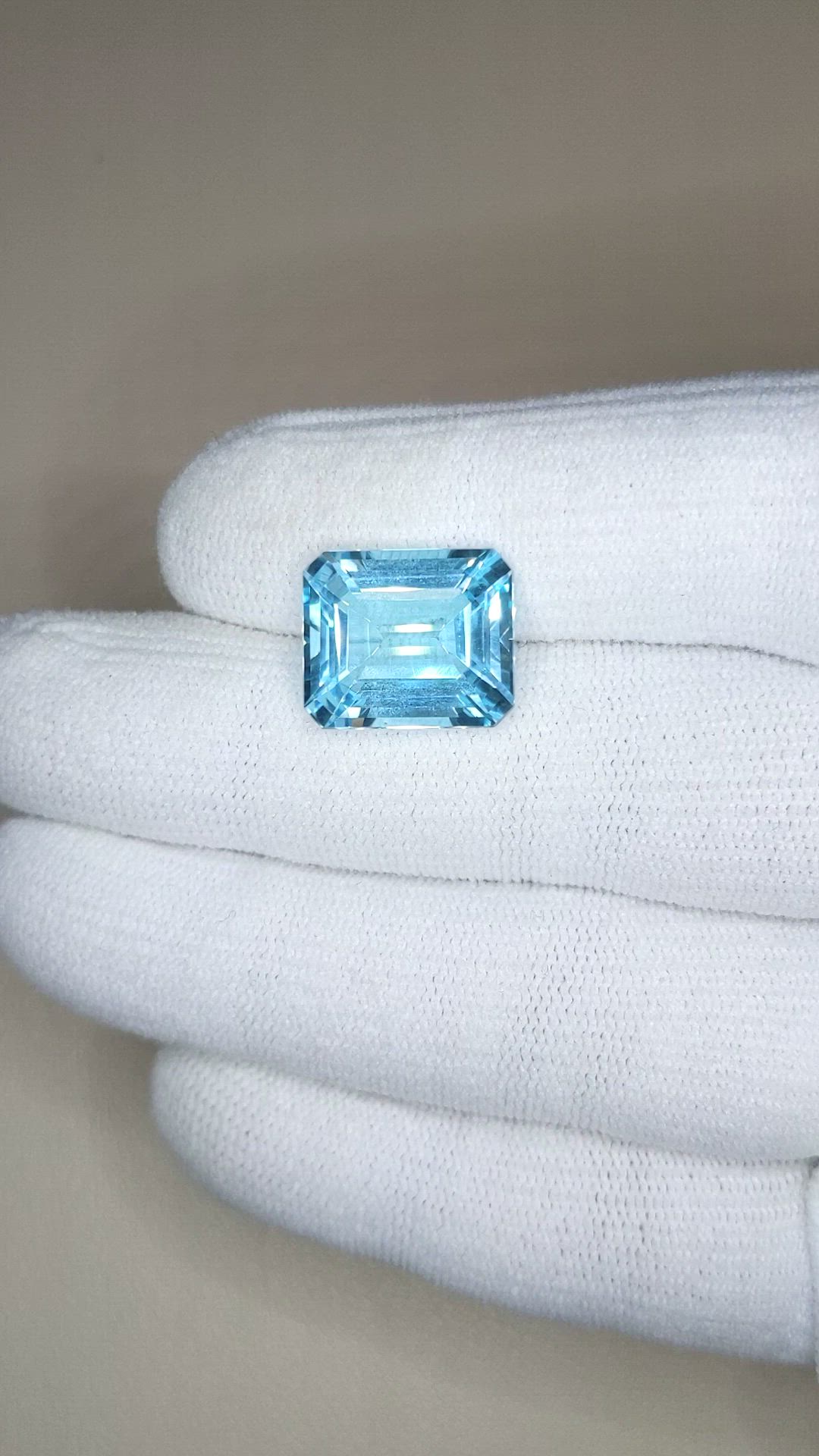 11.73 Ct. Sky Blue Topaz from Brazil Size Video