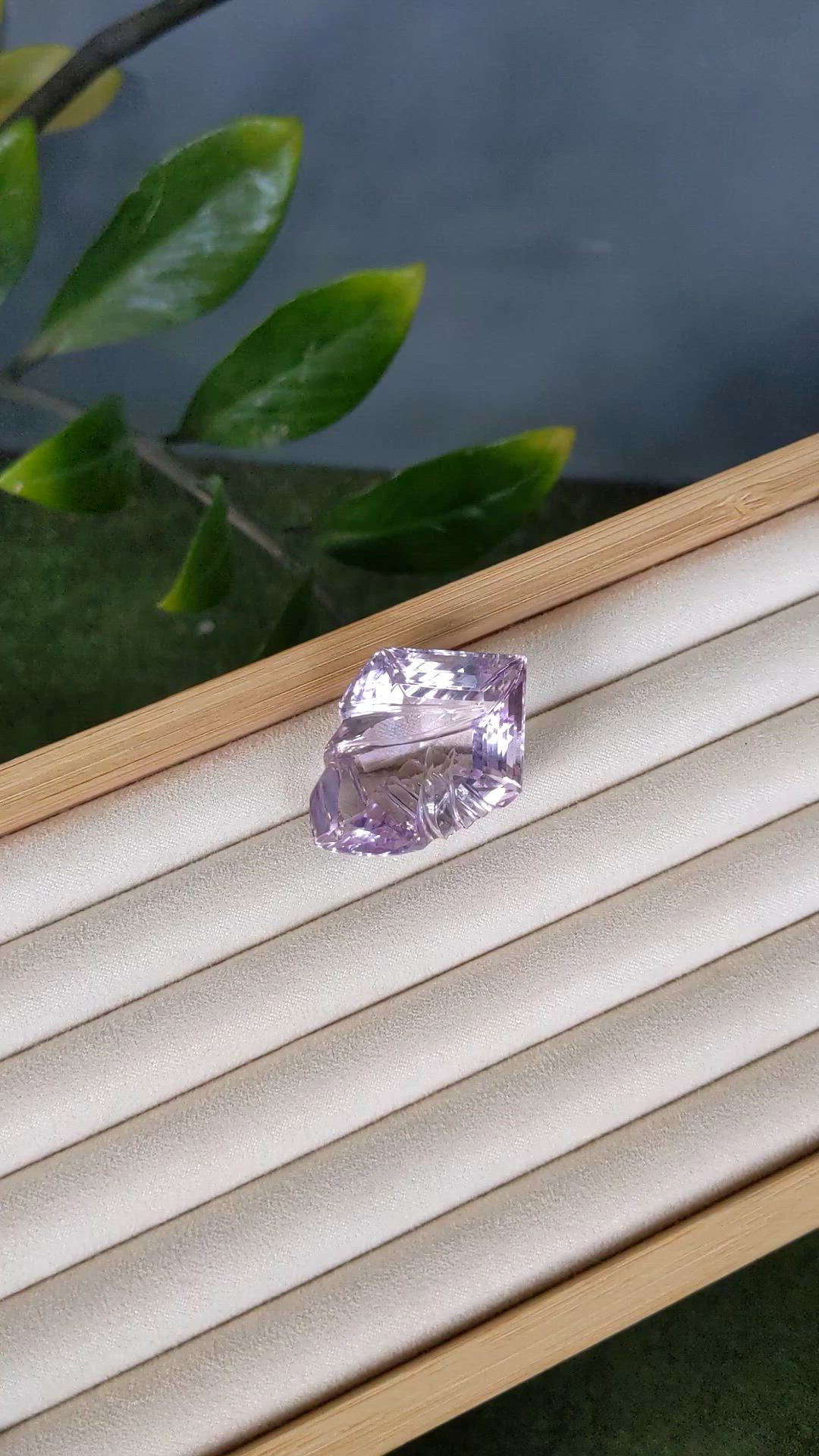 108.05 Ct. Pinkish Purple Amethyst from Brazil Size Video