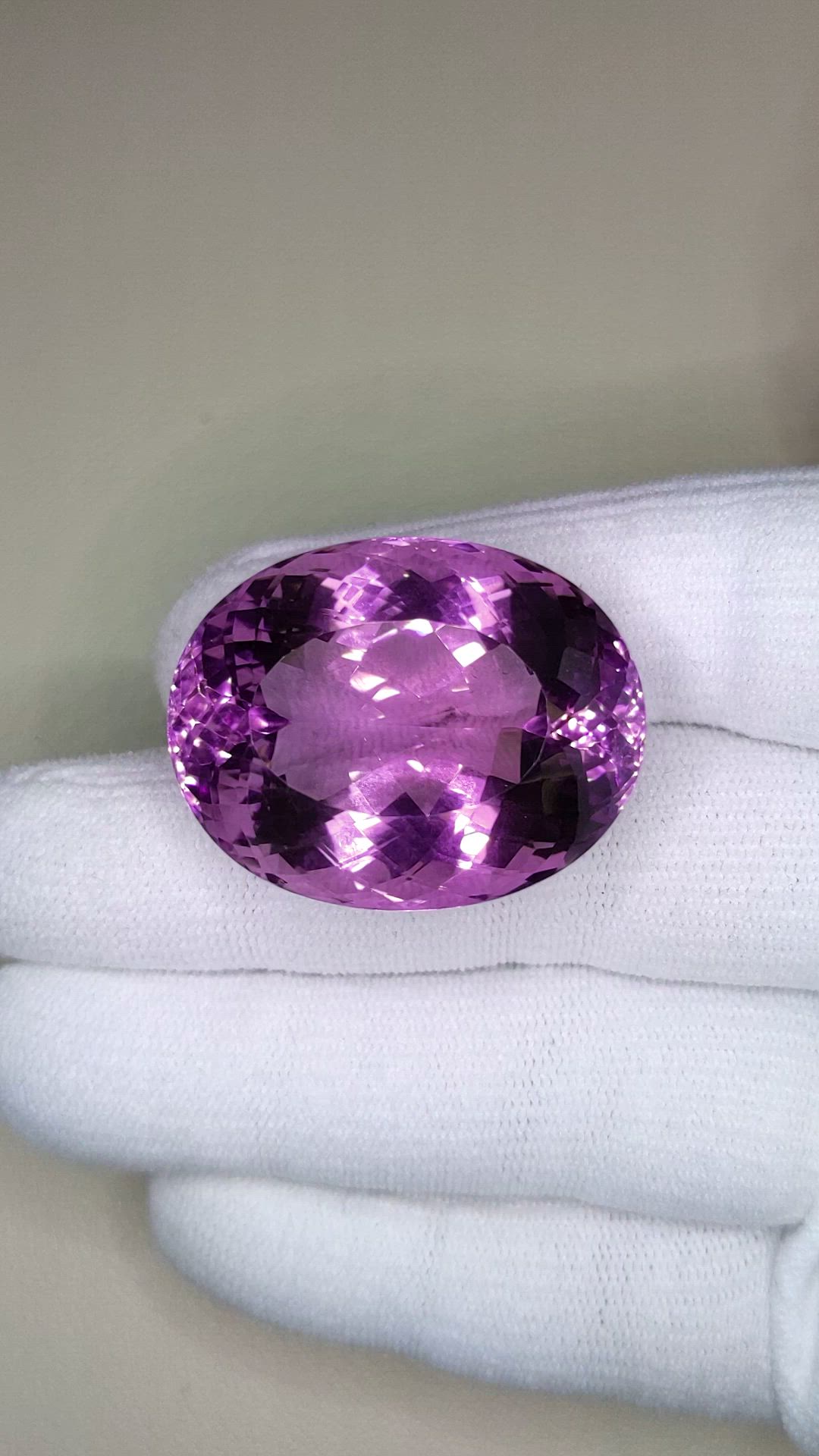 87.88 Ct. Purple Amethyst from Brazil Size Video