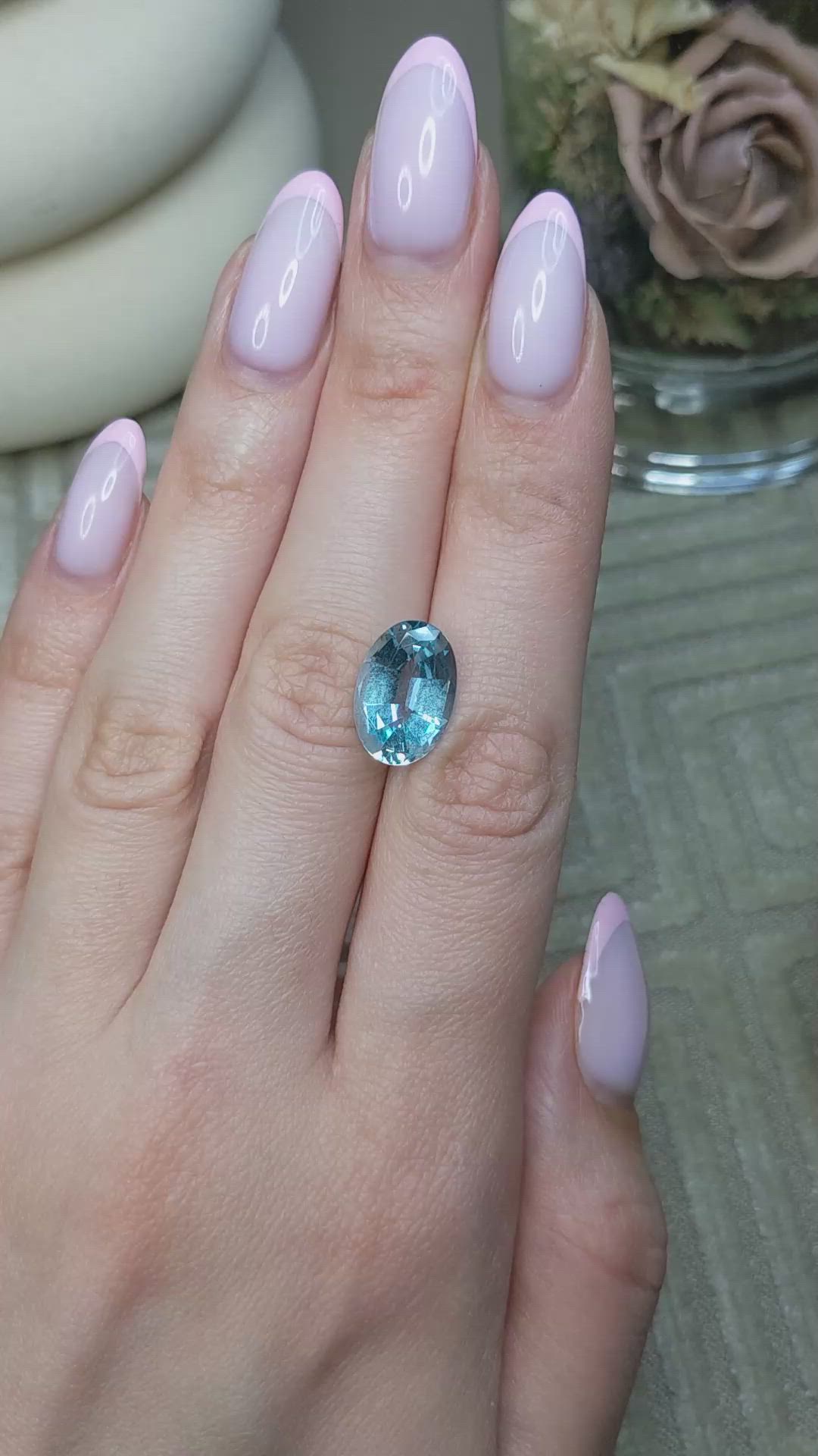 5.01 Ct. Blue Aquamarine from Brazil Size Video