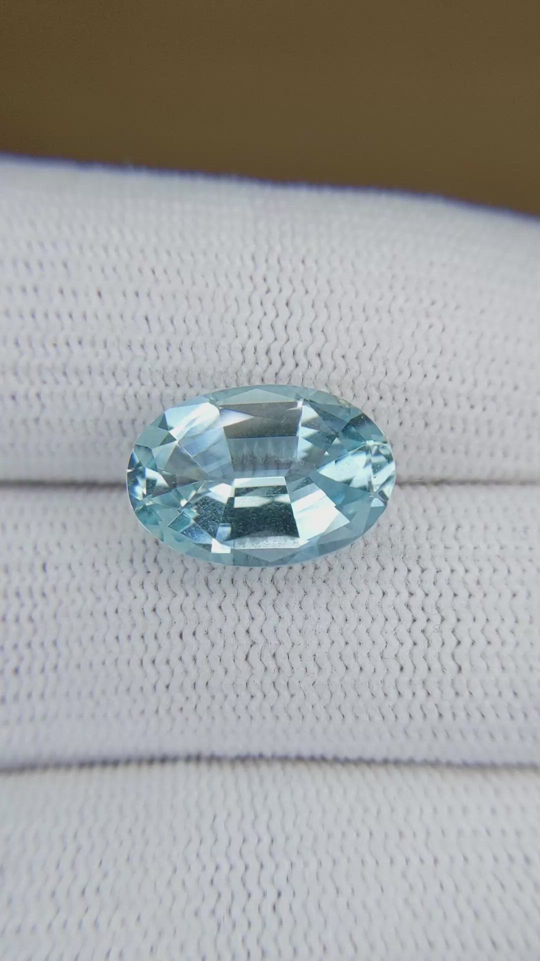 5.01 Ct. Blue Aquamarine from Brazil Size Video