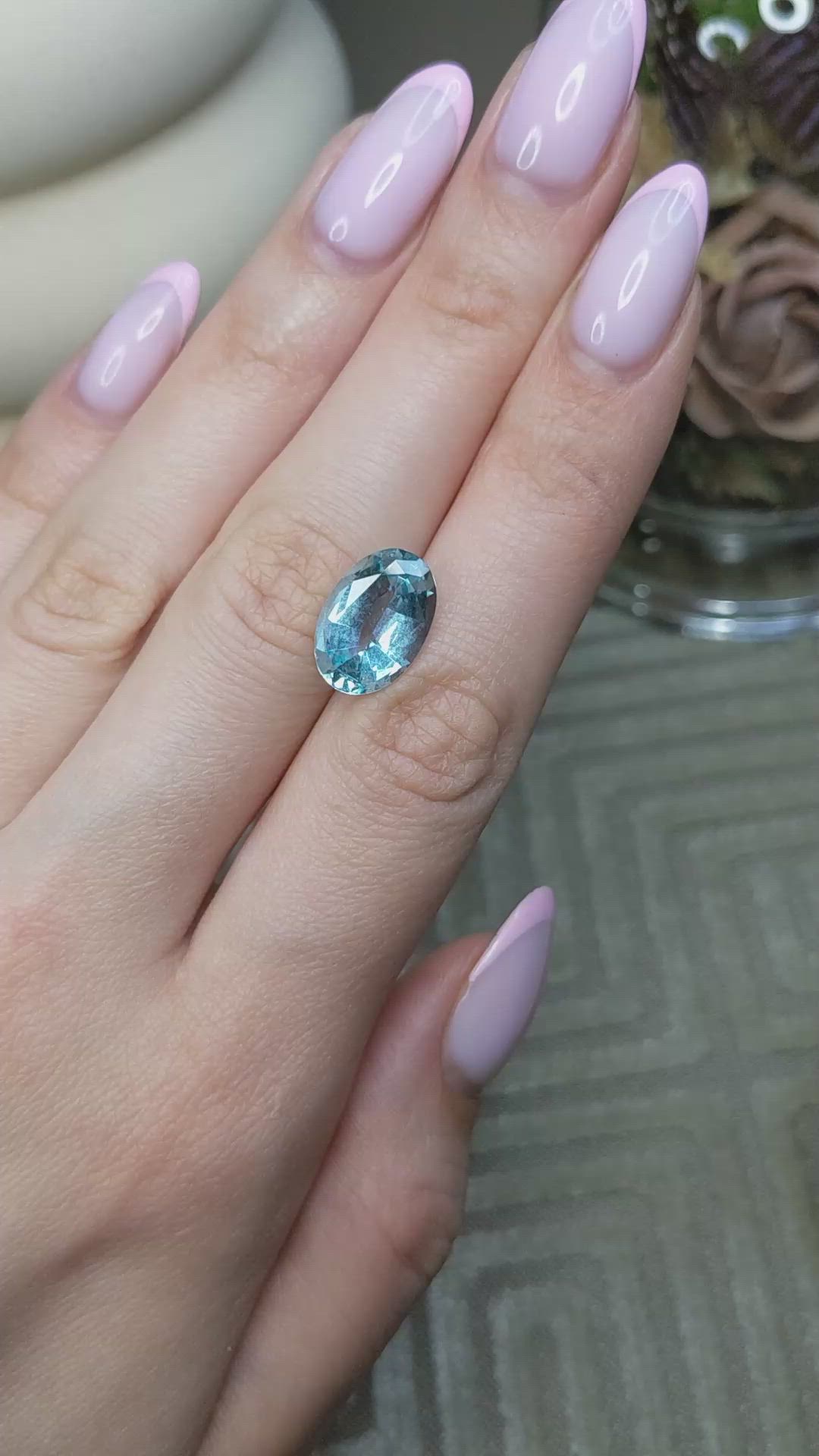 5.01 Ct. Blue Aquamarine from Brazil Size Video