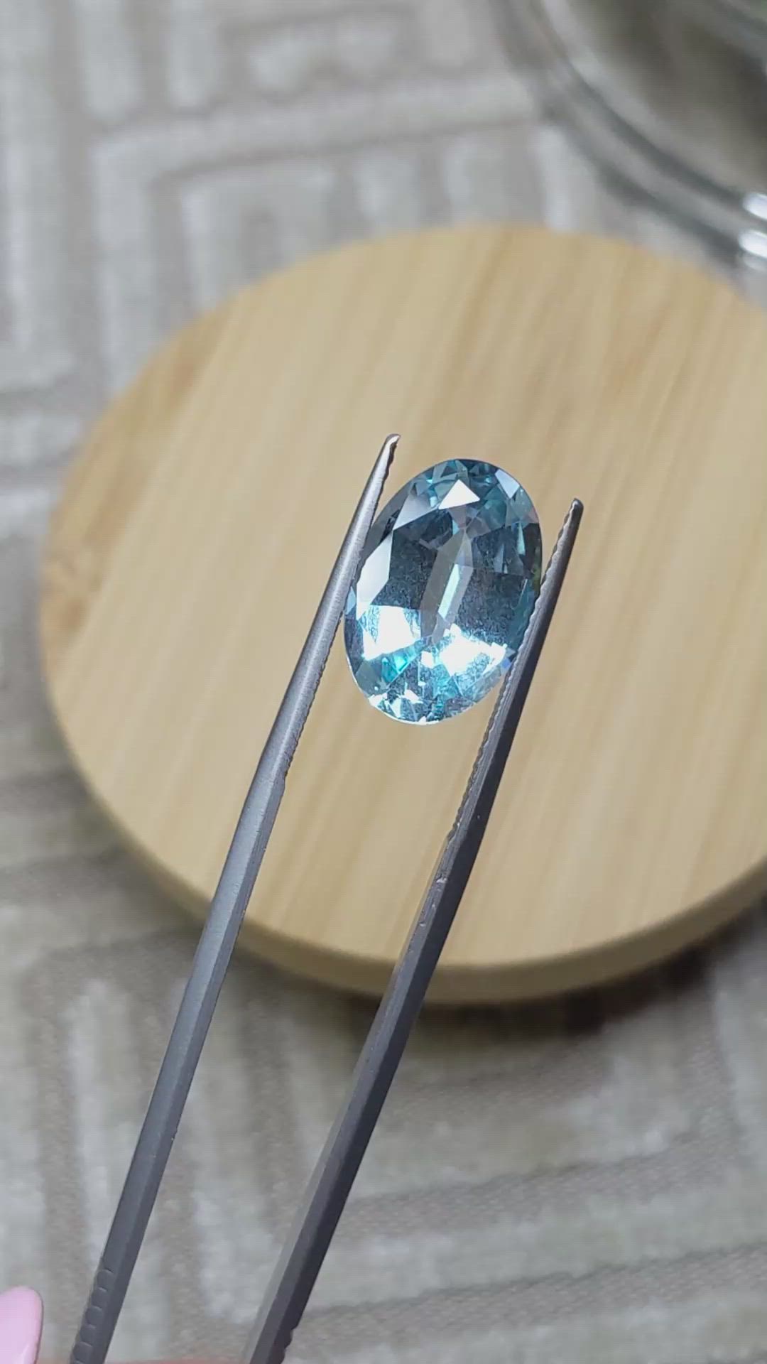 5.01 Ct. Blue Aquamarine from Brazil Size Video