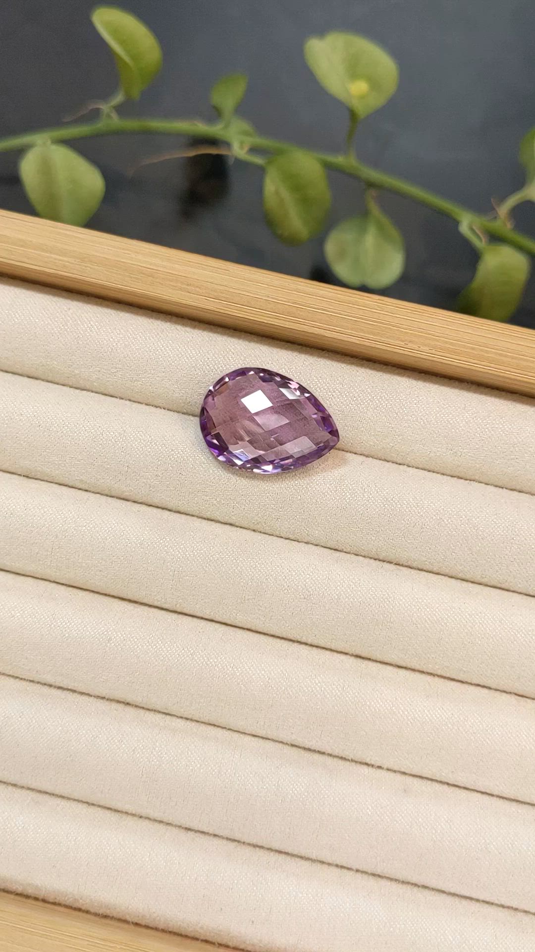 17.92 Ct. Purple Amethyst from Brazil Size Video