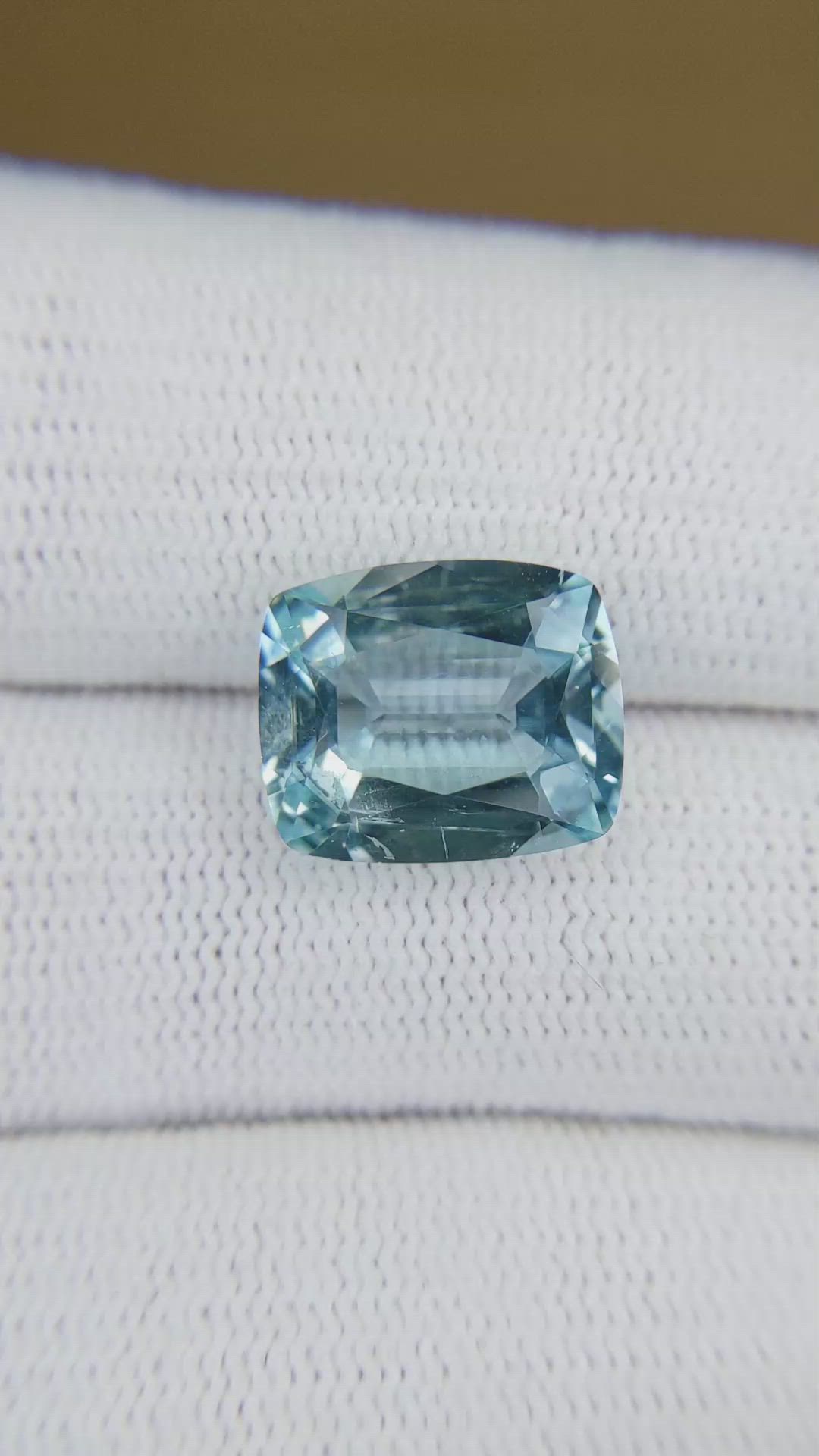 5.53 Ct. Blue Aquamarine from Brazil Size Video