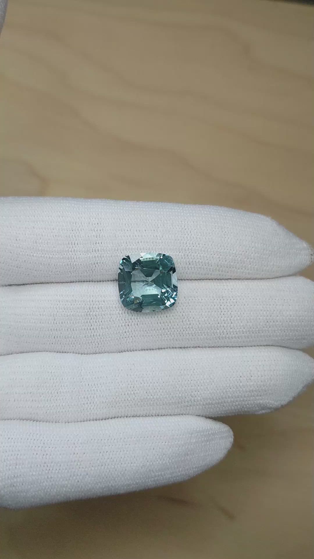 9.05 Ct. Blue Aquamarine from Brazil Size Video