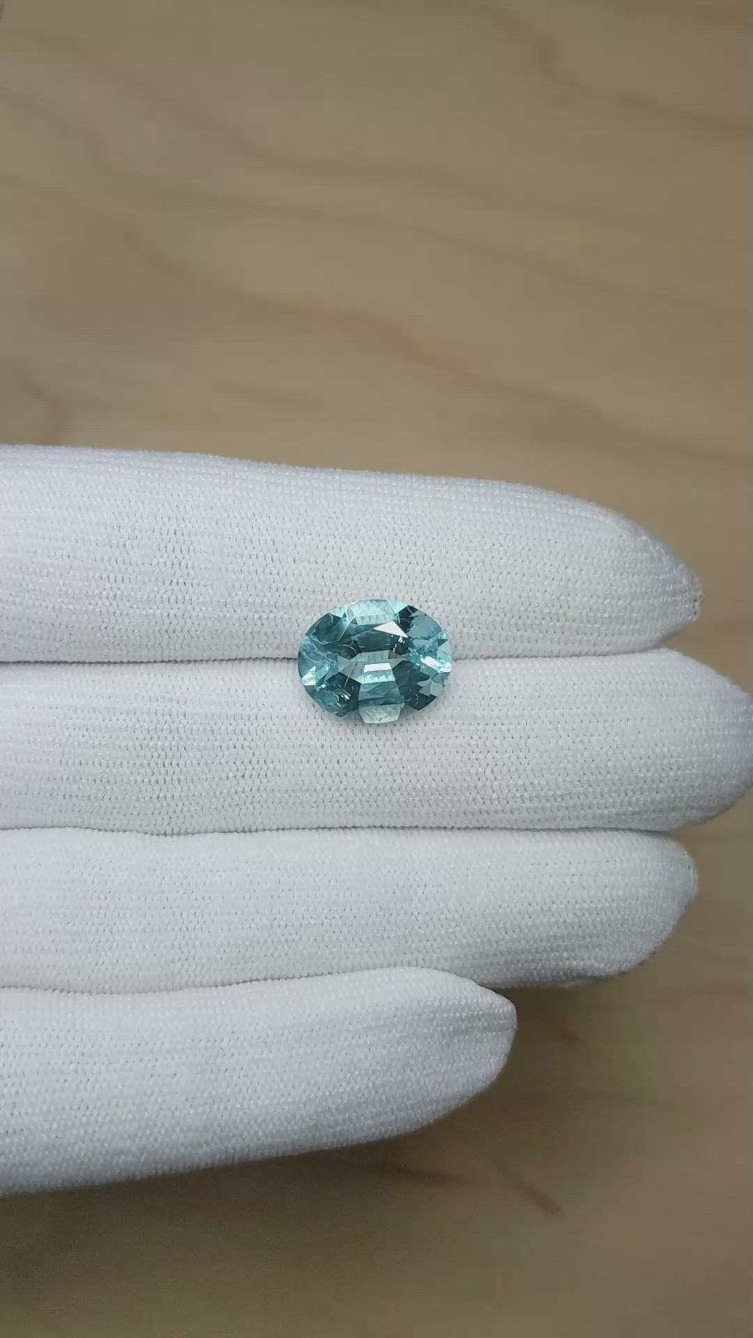 5.76 Ct. Blue Aquamarine from Brazil Size Video