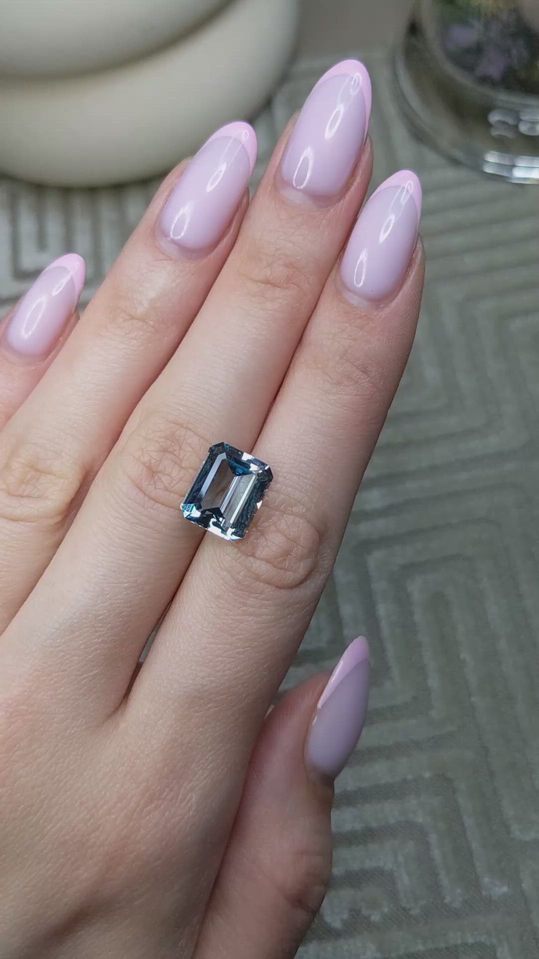 5.20 Ct. Blue Aquamarine from Brazil Size Video