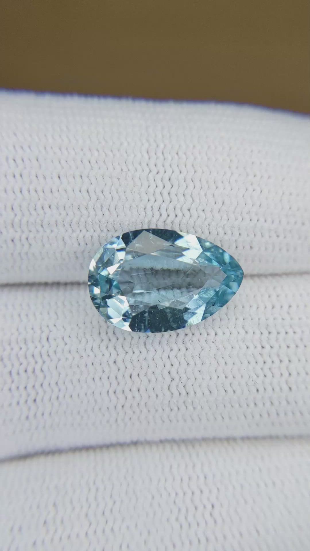 4.10 Ct. Blue Aquamarine from Brazil Size Video