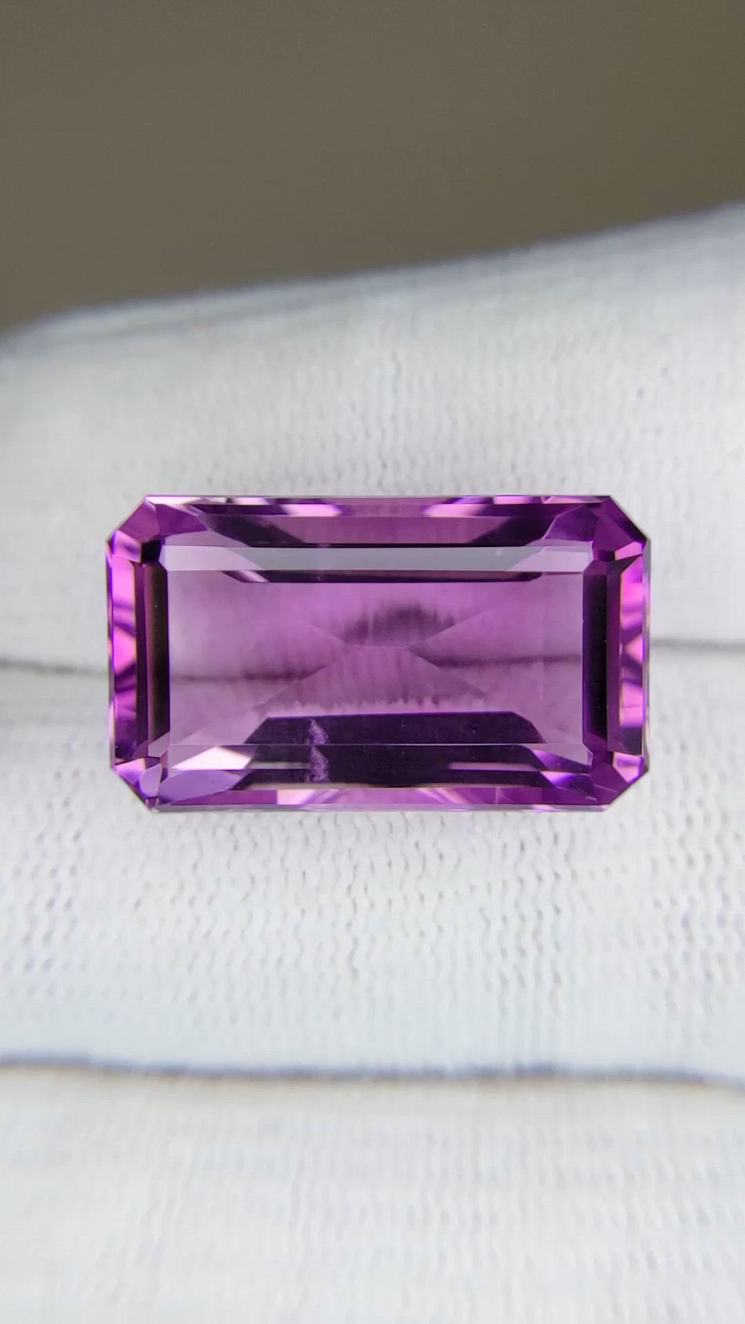 19.60 Ct. Purple Amethyst from Brazil Size Video