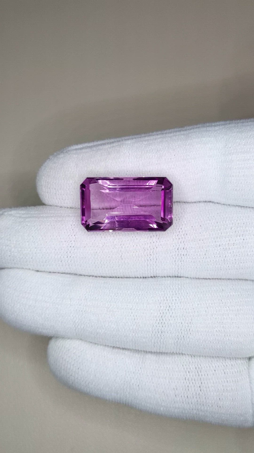 19.60 Ct. Purple Amethyst from Brazil Size Video