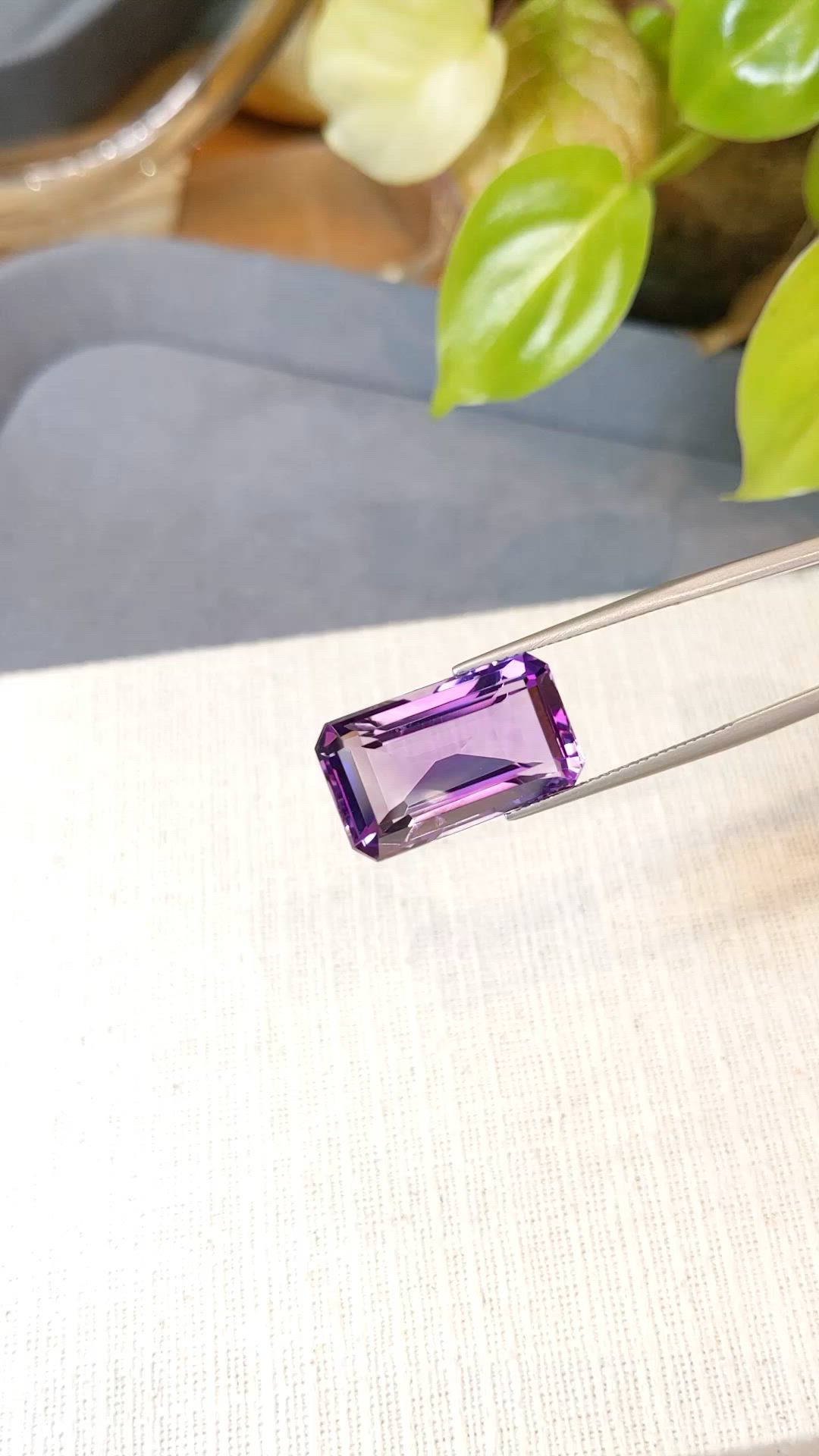 19.60 Ct. Purple Amethyst from Brazil Size Video