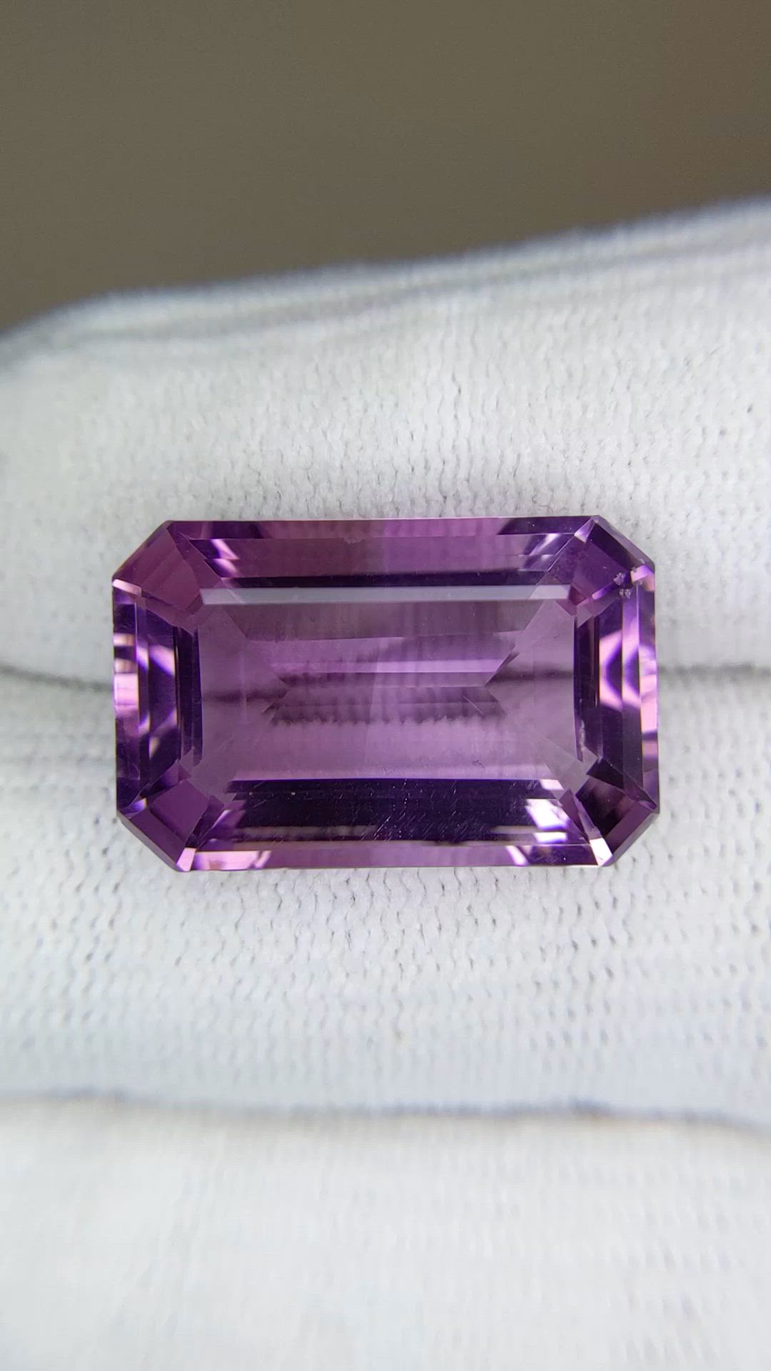 15.84 Ct. Purple Amethyst from Brazil Size Video