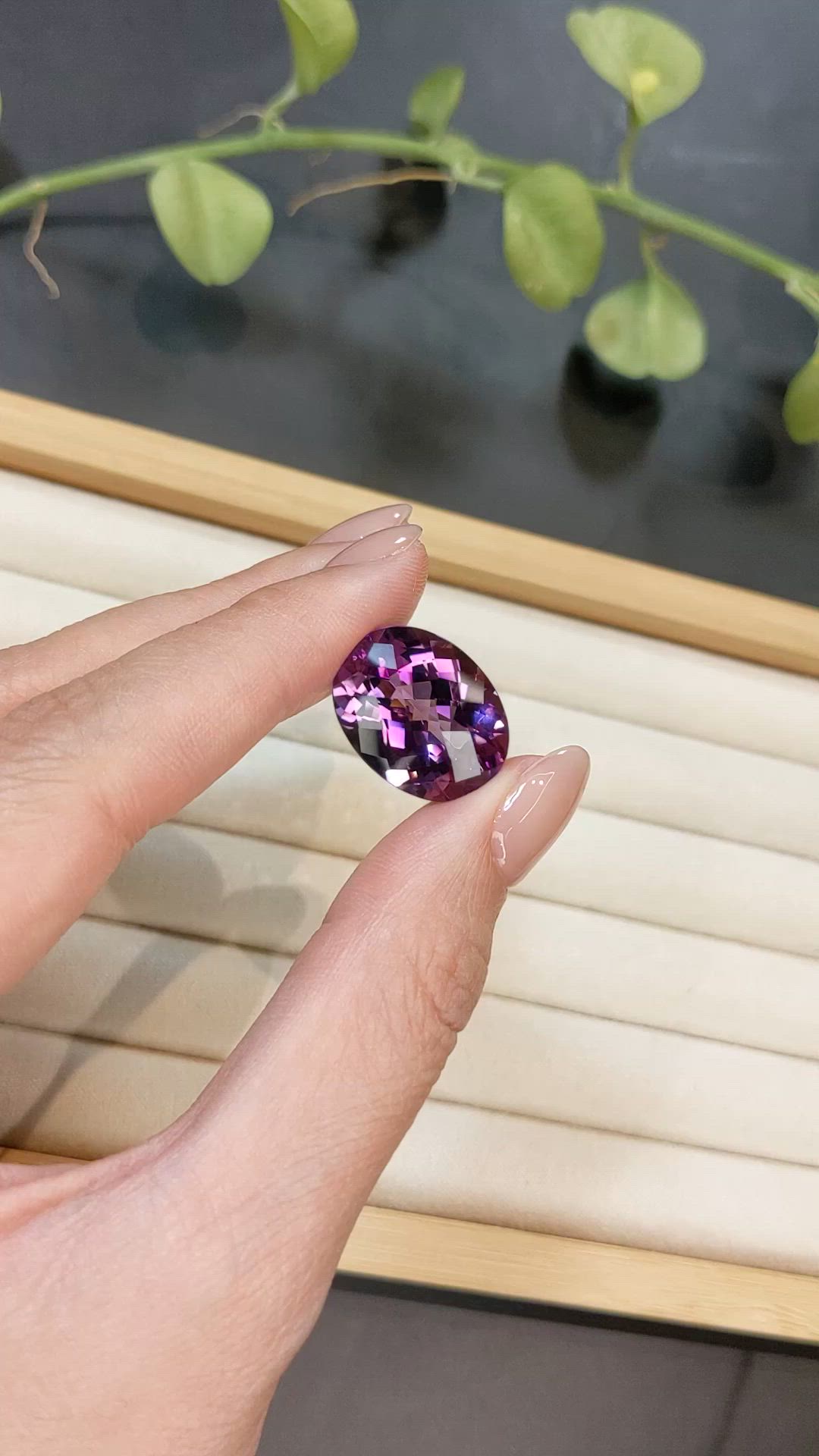 16.53 Ct. Purple Amethyst from Brazil Size Video
