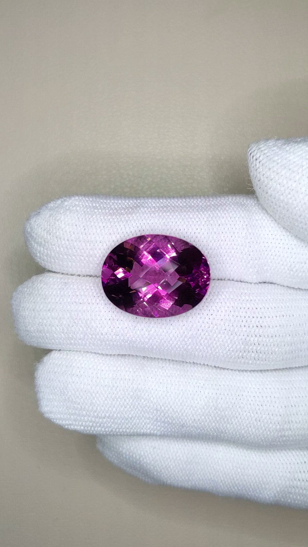 16.53 Ct. Purple Amethyst from Brazil Size Video