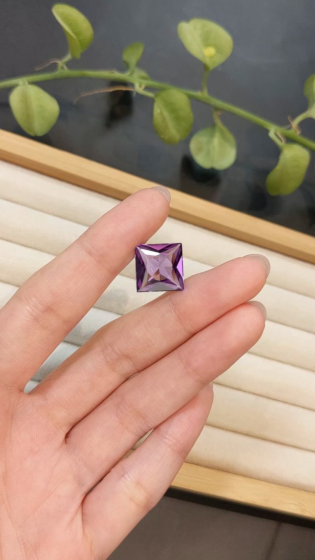 8.05 Ct. Purple Amethyst from Brazil Size Video