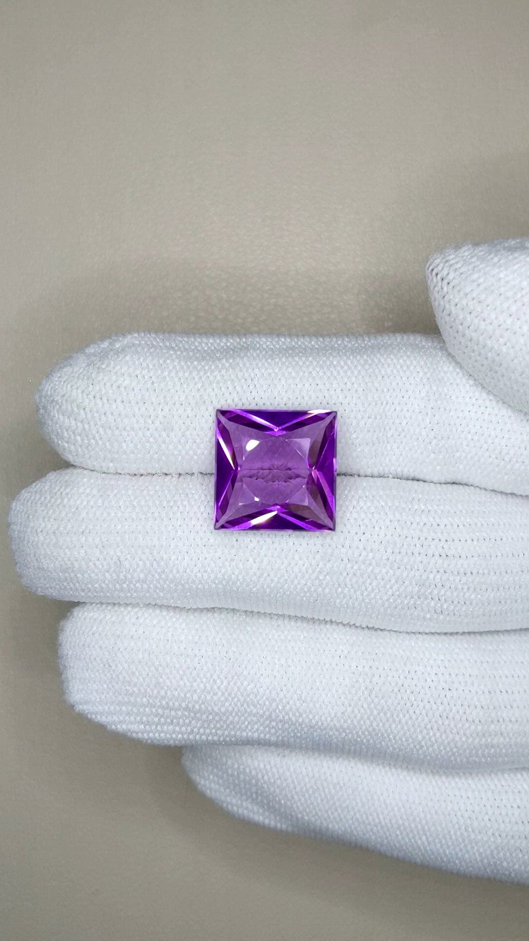 8.05 Ct. Purple Amethyst from Brazil Size Video